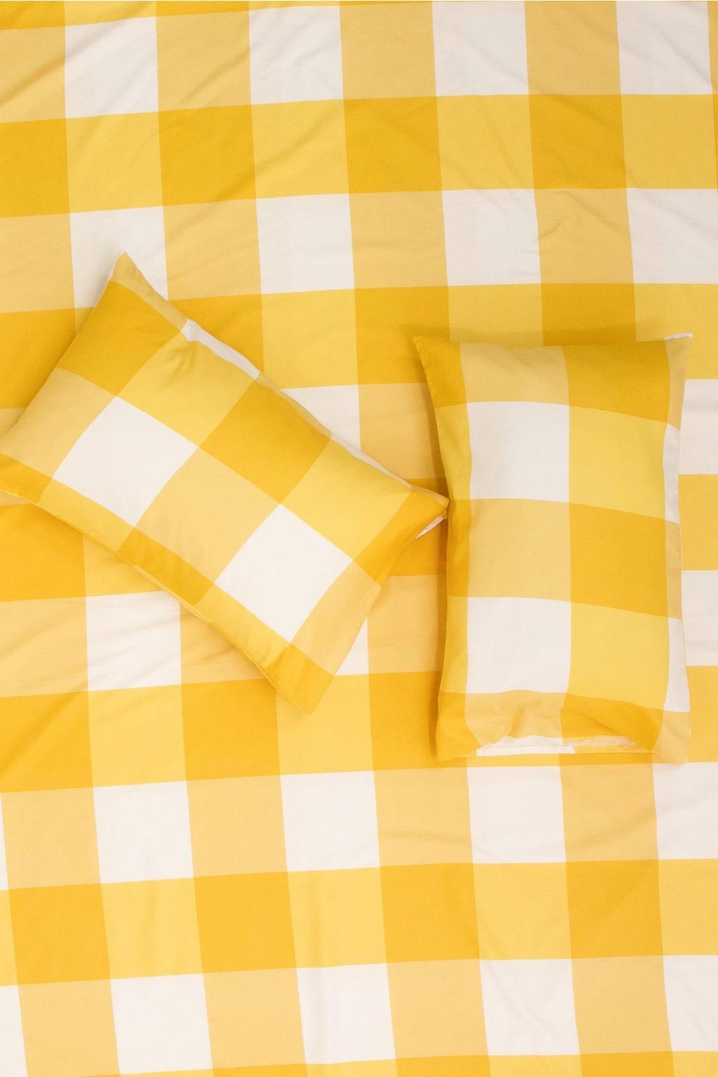 Gingham Polyester Duvet Cover