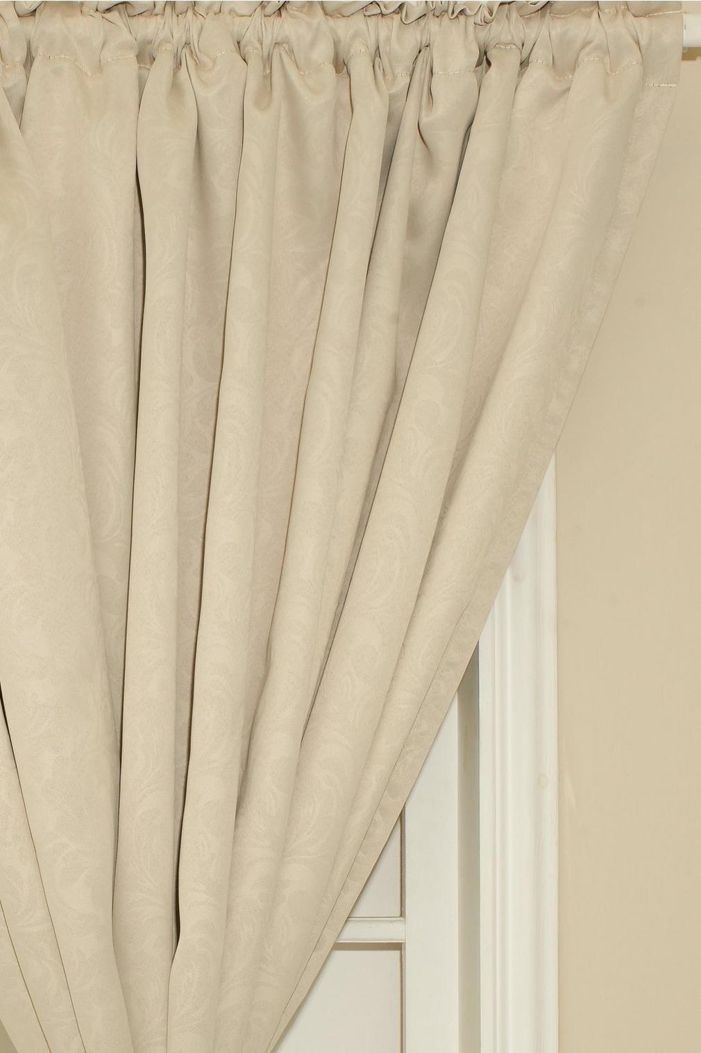 Embossed Blockout Taped Lined Curtain