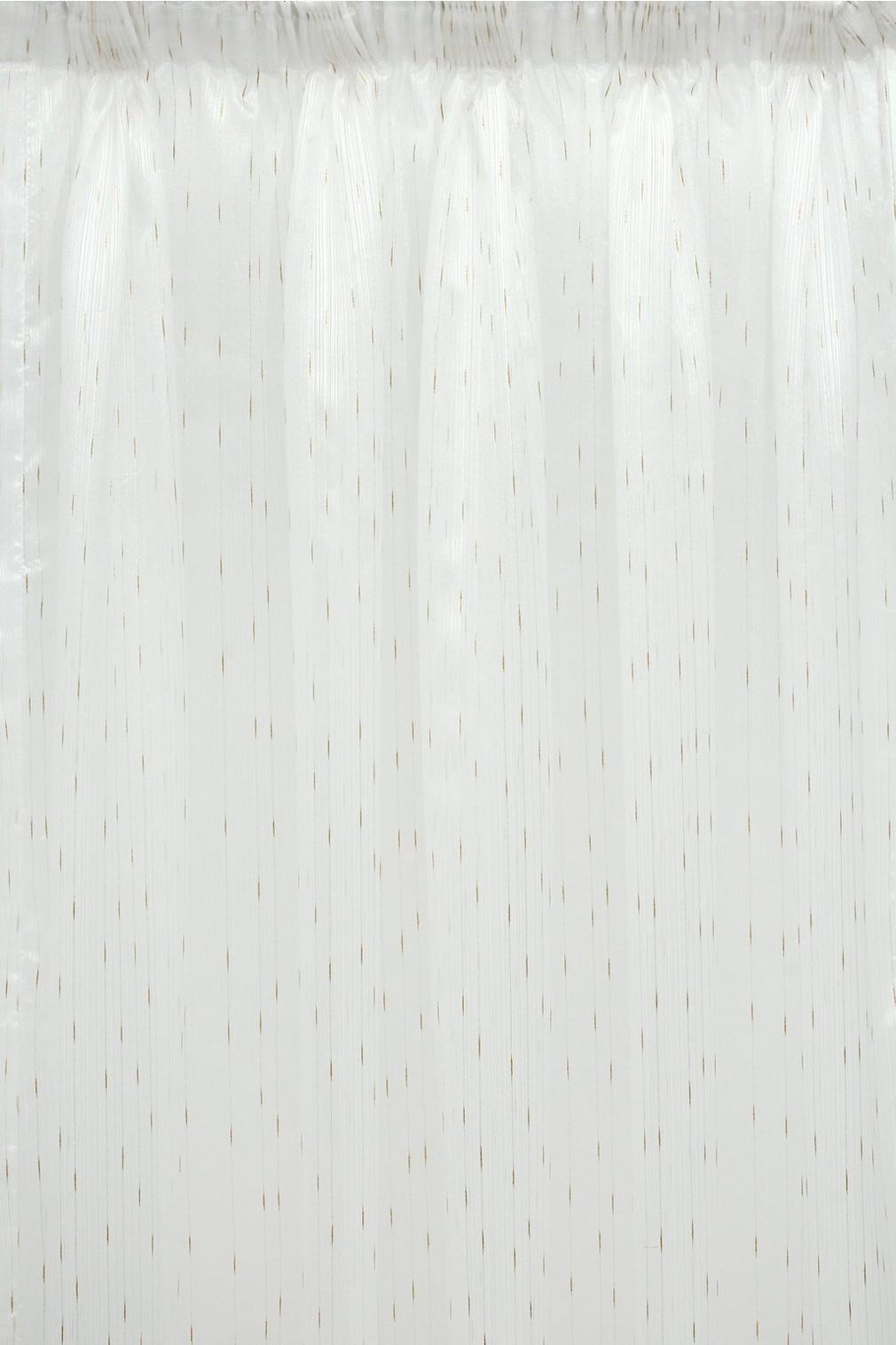 Gold Stripe Embellished Sheer Curtain